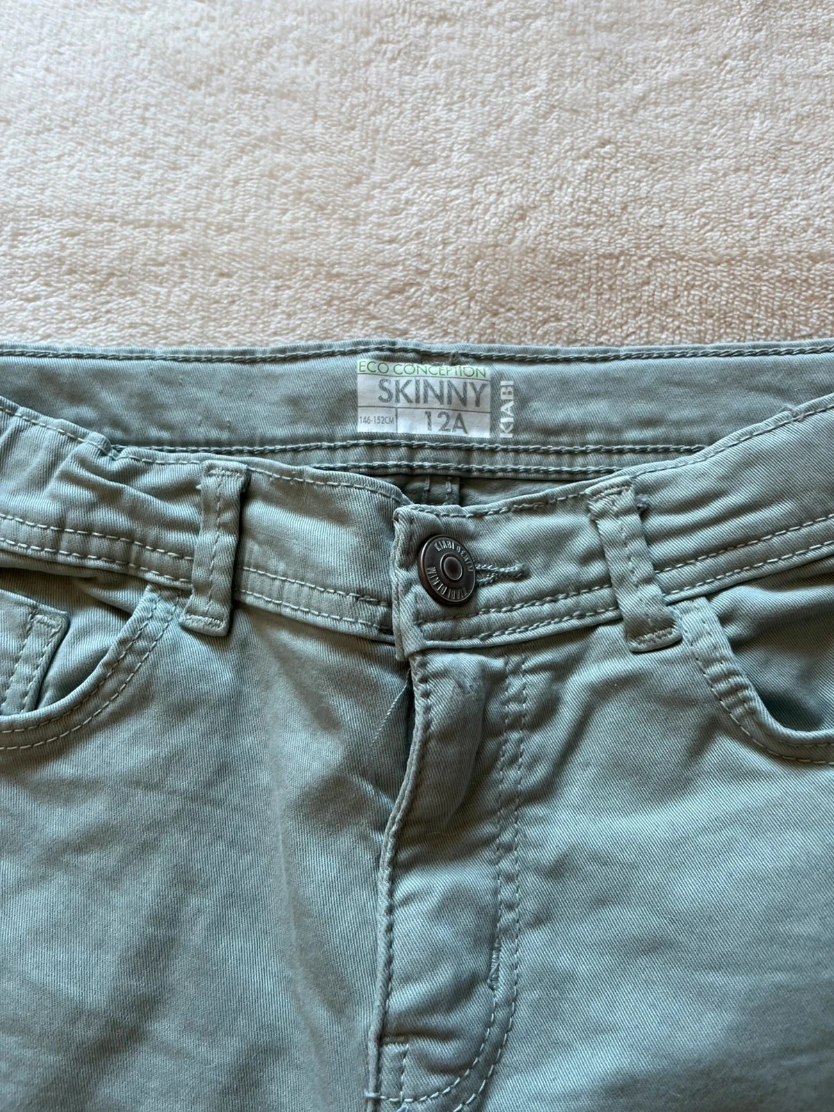 jean skinny kaki taille 12 ans – tendance et confortable 🌿 – photo 2